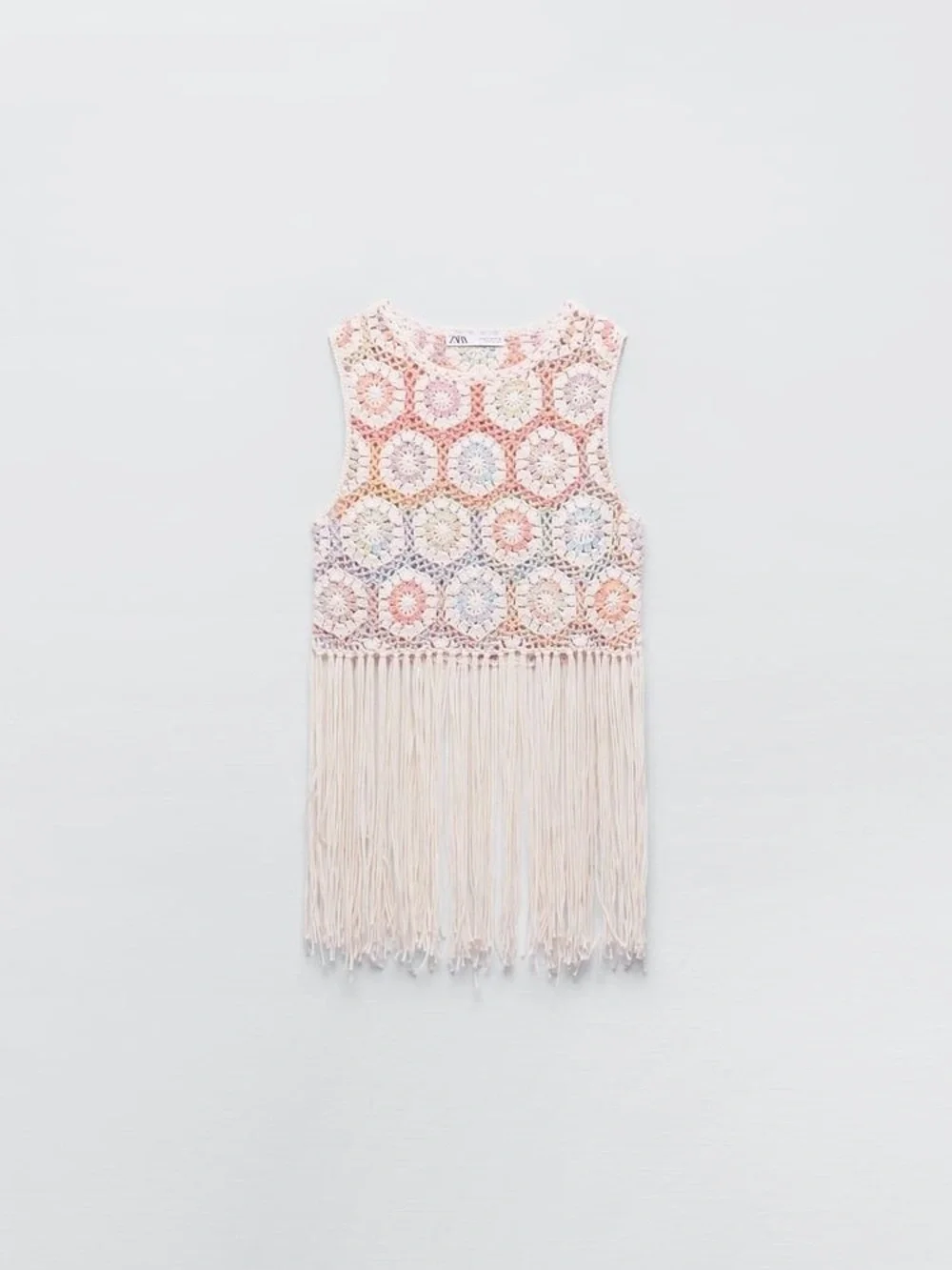 Bohemian Crochet Knit Fringe Top